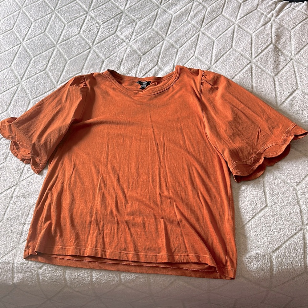 BANANA REPUBLIC bronze ruffle sleeve blouse🥉